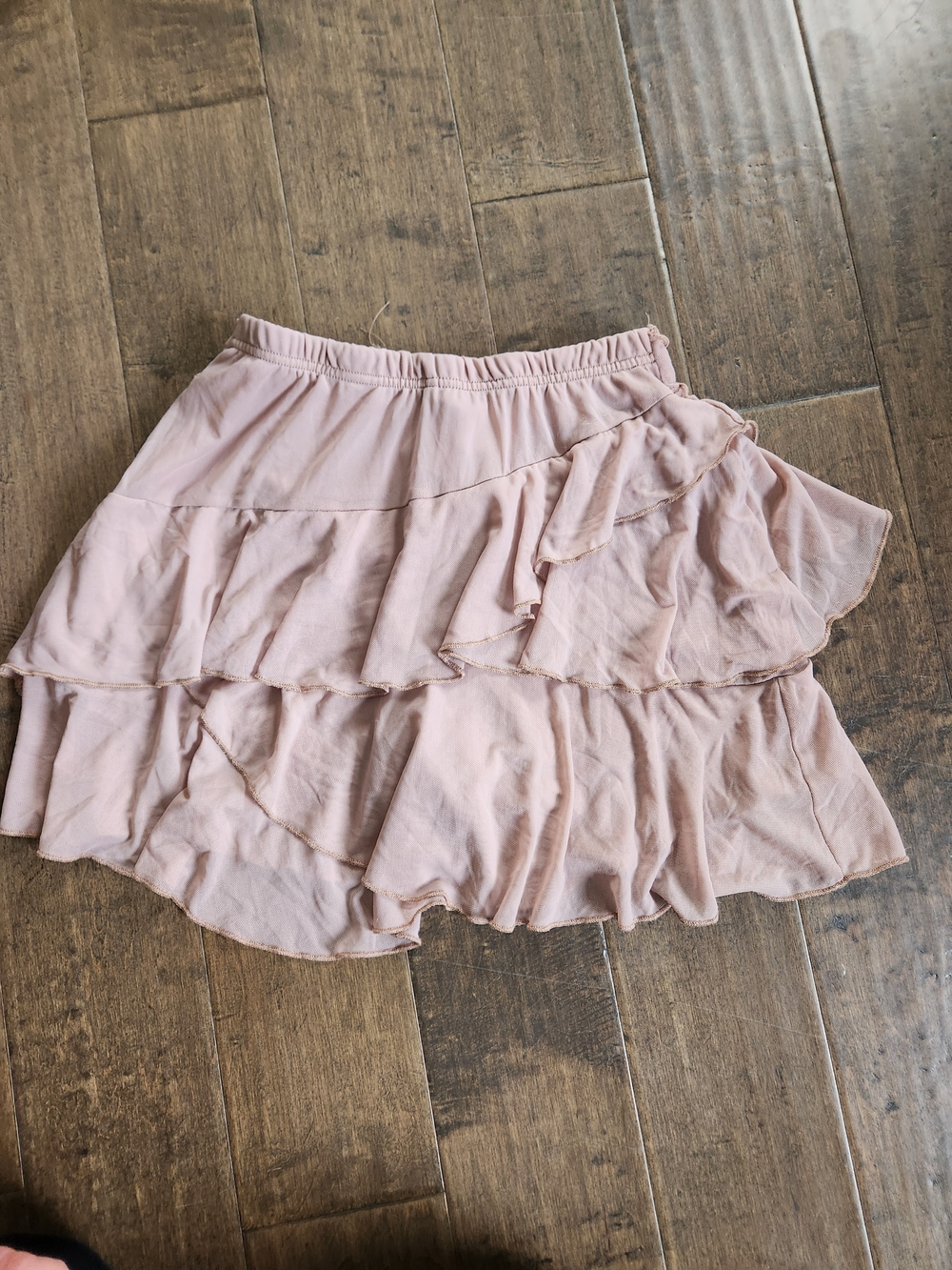 โก๏ธ3/$20โก๏ธ Shein Balletcore Pink Tie Up Layered Ruffle Skort Womens Size Small